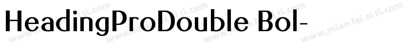 HeadingProDouble Bol字体转换